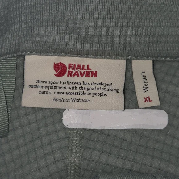 Fjallraven Abisko Lite Fleece Jacket  Full Zip Misty Green Womens Size XL Thumb - Picture 4 of 10